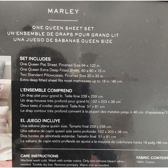 Ralph Lauren MARLEY STRIPE Cream Multi 100% Cotton Queen Sheet Set Bedding - Picture 8 of 10